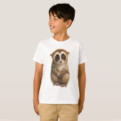 かわいい大きな目をしたヨウトウモモンガの子供服 Tシャツ (正面フル)