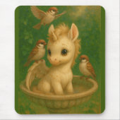 かわいい大きな目、ベビーユニサス、ペガサスのユニコーン マウスパッド (正面)