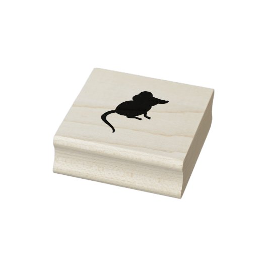 かわいい大きな耳の付いたマウス ラバースタンプ (スタンプ)