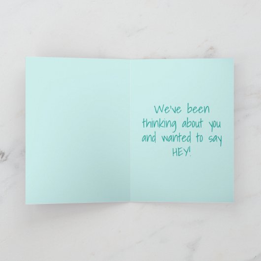 かわいい大きな耳の犬の写真のプレースホルダカード カード (内部)