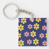 かわいい大きな花柄 キーホルダー (正面)