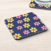 かわいい大きな花柄 コースター (左側)