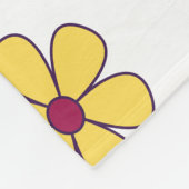 かわいい大きな花柄 フリースブランケット (角)