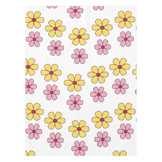 かわいい大きな花 テーブルクロス (正面)