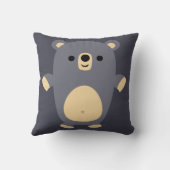 かわいい大きな青い漫画のクマ枕 クッション (裏面)