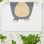 かわいい大きな青い漫画クマのキッチンタオル キッチンタオル (折り畳み)