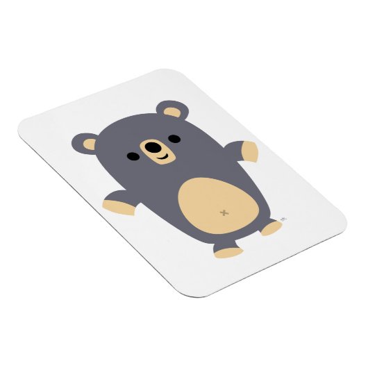 かわいい大きな青い漫画クマ柔軟な磁石 マグネット (右側)