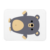 かわいい大きな青い漫画クマ柔軟な磁石 マグネット (横)