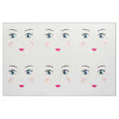 かわいい大きな青い目のラグドールの顔 ファブリック (ファットクウォーター)