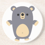 かわいい大きな青の漫画クマのコースター コースター (正面)