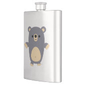 かわいい大きな青の漫画クマクラシックフラスコ フラスク (左)