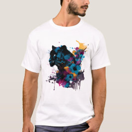 かわいい大きな黒猫 Tシャツ
