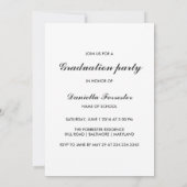 かわいい大学院書道3枚 招待状 (裏面)