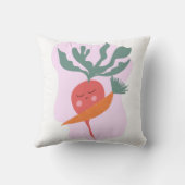 かわいい大根とにんじん漫画 クッション (裏面)