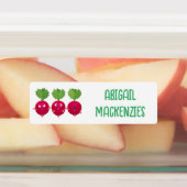 かわいい大根の三色漫画のパーソナライズされた野菜 ラベル (貼付)