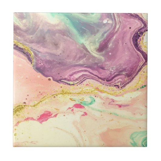 かわいい大理石の抽象芸術パターン タイル (正面)