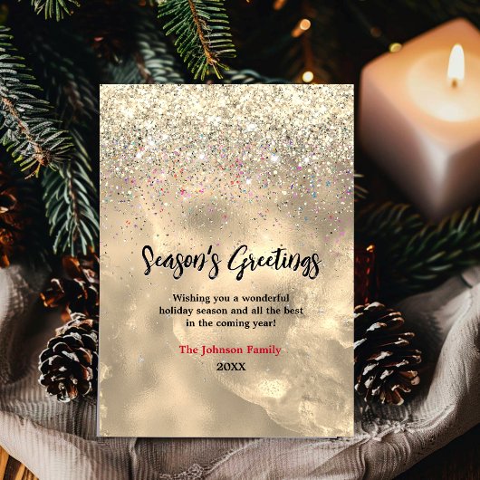 かわいい大理石アート金ゴールドグリッタークリスマス新年