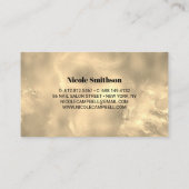 かわいい大理石アート金ゴールドフェイクグリッター 名刺 (裏面)