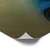 かわいい大目女の子の男の子トドラーズモダンアート2 ポスター (角)