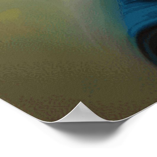 かわいい大目女の子の男の子トドラーズモダンアート2 ポスター (角)