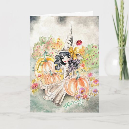 かわいい大眼美少女アート カード (正面)