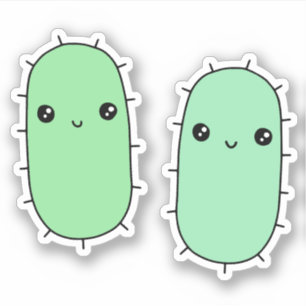 かわいい大腸菌 – かわいい微生物漫画 シール