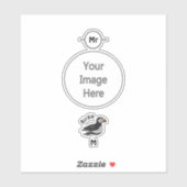 かわいい大西洋のパフィン水泳漫画 シール (シート)