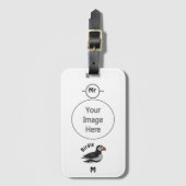 かわいい大西洋のパフィン水泳漫画 ラゲッジタグ (正面縦)