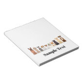 かわいい大&小さな犬のデザインノートパッド ノートパッド (アングル)