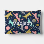 かわいい天上の神秘的な宇宙パーソナライズされた猫 アクセサリーポーチ (正面)