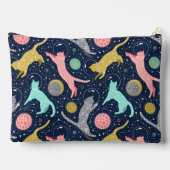 かわいい天上の神秘的な宇宙パーソナライズされた猫 アクセサリーポーチ (裏面)