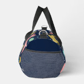 かわいい天上の神秘的な宇宙パーソナライズされた猫 ダッフルバッグ (右)