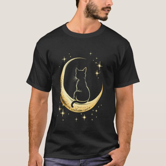 かわいい天体の猫 Tシャツ (正面)