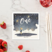 かわいい天体誕生日スターズウォーターカラーボーイ スタンダードカクテルナプキン (インサイチュ)