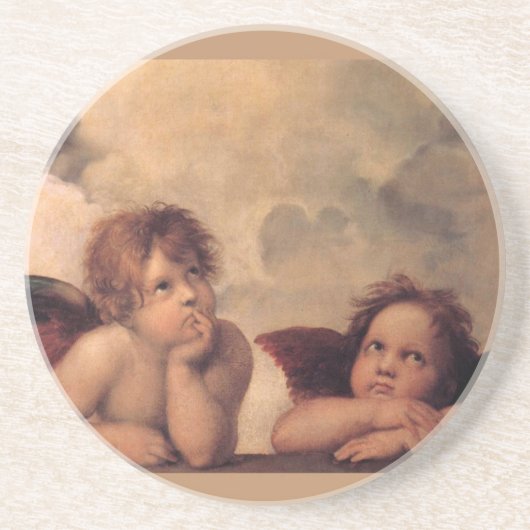 かわいい天使の信頼Raphaelの信頼の賛美 コースター (正面)