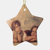 かわいい天使の信頼Raphaelの信頼の賛美 セラミックオーナメント (左)