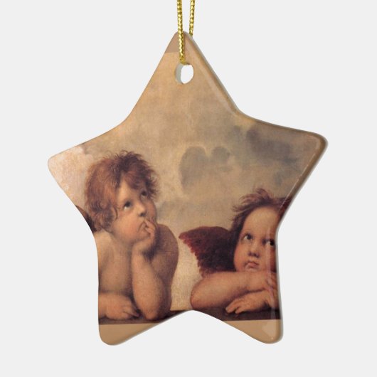 かわいい天使の信頼Raphaelの信頼の賛美 セラミックオーナメント (左)