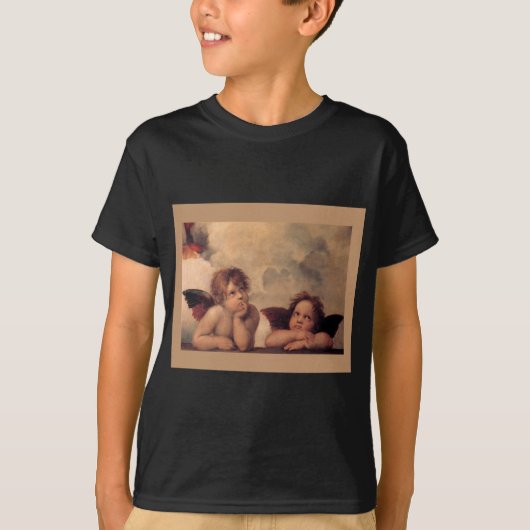 かわいい天使の信頼Raphaelの信頼の賛美 Tシャツ (正面)