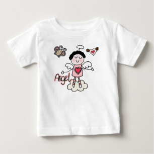 かわいい天使の女の子のドレス(袖なし) ベビーTシャツ