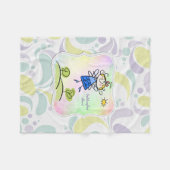 かわいい天使の女神ギフトパーソナライズされた フリースブランケット (正面(横))