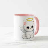 かわいい天使の子猫マグカップ マグカップ (正面右)