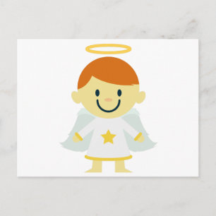 かわいい天使の少年（後ろに光輪） ポストカード