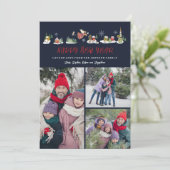 かわいい天使の平和オン・アース写真新年3枚 シーズンカード (スタンド正面)