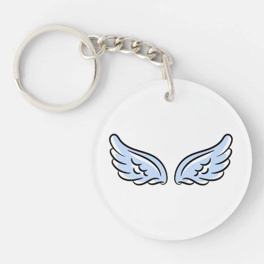 かわいい天使の翼 キーホルダー (正面)