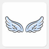 かわいい天使の翼 スクエアシール (正面)