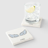 かわいい天使の翼 ストーンコースター (横)