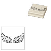 かわいい天使の翼 ラバースタンプ (押印)