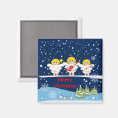 かわいい天使メリークリスマスマグネット マグネット (正面/裏面)