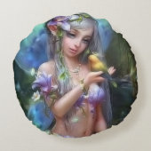 かわいい天使 ラウンドクッション (裏面)