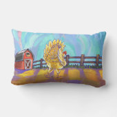 かわいい天地の鶏 ランバークッション (裏面)